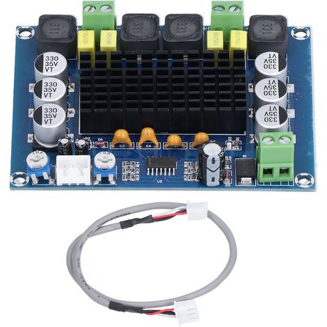 Amplificateur Audio Stéréo 2.0, Carte Ampli Numérique Haute Puissance, Alimentation 12V-24V DC (1/5)