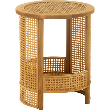 Table d'Appoint en Bambou "Double" 49cm Naturel (1/5)