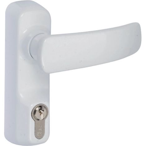 94011004T Maniglia a leva, cilindro a profilo europeo per Idea - Bianco
