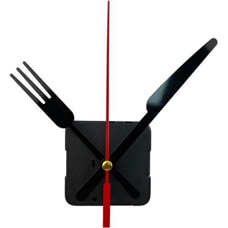 Kit de mouvement d'horloge à quartz Fonctionnement silencieux pour projets d'horloge DIY Compatible avec panneaux d'horloge de 5 à 8 mm d'épaisseur, comprend plusieurs tailles d'aiguilles des heures (1/5)