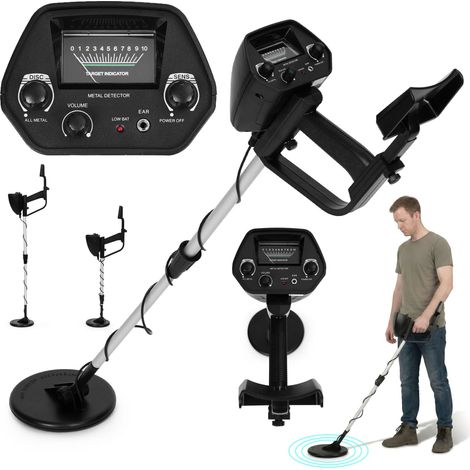 Metal detector con 2 modalità, bobina impermeabile, asta regolabile (1/5)