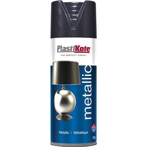 Premium PlastiKote Metallic Spray Paint in Graphite Finish – 400ml Aerosol for Durable, High-Quality Metal and Surface Coating