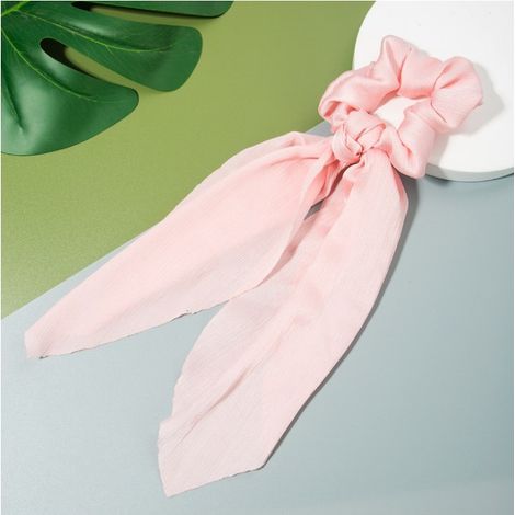 Fascia per capelli, sciarpa lunga PIN UP, elastico rosa, decorazione alla moda (1/3)