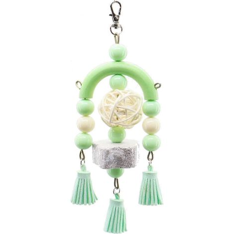 Jouets à mâcher pour cobayes et hamsters, jouets à accrocher en ficelle, jouets à ronger pour petits animaux en cage, jouets pour cobayes, inséparables, perruches et aras.-Green (1/5)