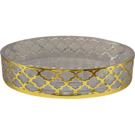 Piattino porta sapone accessorio bagno oro stile baracco portasapone saponetta arredo bagni (1/2)