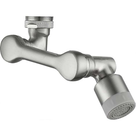 Rallonge de robinet en nickel pour lavabo de salle de bain, filtre anti-éclaboussures rotatif en laiton 1080, robinet à double fonction (1/5)