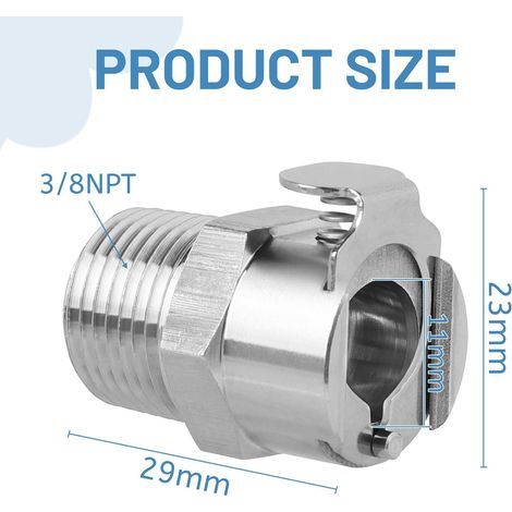 LALAGO Réparation pour Pompe à Carburant Raccord Rapide 3/8, Fuel Pumps Connecteur Métallique À Dégagement, Raccordement 304 Acier Inox Remplacement pour R1200GS R1200R R1200RT K1200R K1200S K1200GT (1/4)