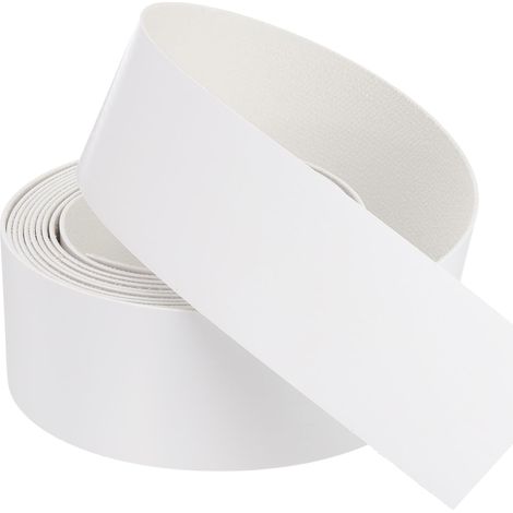 Bande de Chant 3 Mètre x 45mm, Bande Bordure Meuble Masquage Préencollé en PVC, Placage Contreplaqué Flexible avec Adhésif Thermofusible pour Bords Meuble Étagère Panneaux, Blanc (1/5)