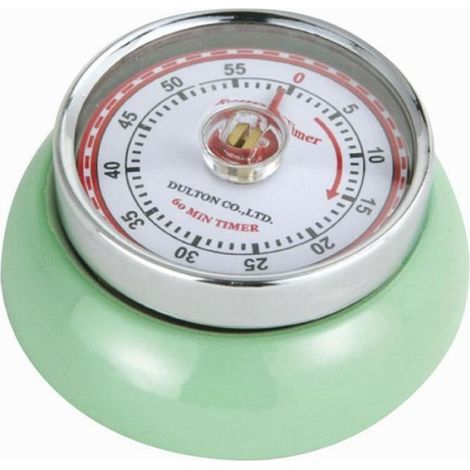 Minuteur de cuisine - GLOP STUDIO - Speed - Vert pâle - Ø 7 cm - Mécanique - Aimanté (1/5)