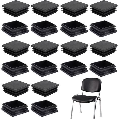 20pcs Bouchons à Lamelles Carré 40x40 30x30 35x35mm pour Tube Carre, Bouchon Plastique Carre, Embout Tube Carré, Capuchon Plastique Carre, Bouchon Tube Carré (20, 35x35) (1/5)