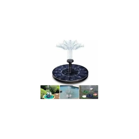 Crezuo Solarbrunnen, 1,4-W-Solar-Teichpumpe mit 4 Effekten, 70 cm maximale Förderhöhe, Solarpumpe, schwimmende Solarbrunnenpumpe für Gartenteich oder Vogeltränke (1/3)