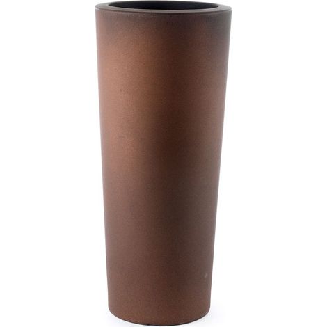 Moderner Gartenvase "Cilindro Schio" Cono Essential aus Kunststoff für Blumen und Pflanzen -145 cm / Bronze (1/5)