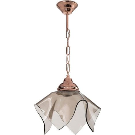Suspension Volga MDL3782 cuivre et verre fumé (1/4)