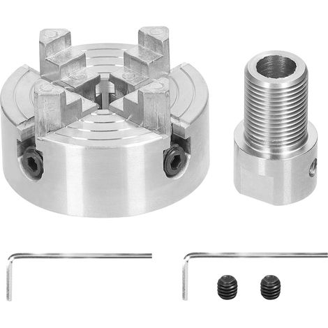 Irovami Mandrin de tour à 3 ou 4 mors, boulon de fixation autocentrant manuel pour rectifieuse, fraiseuse et tour (1/5)