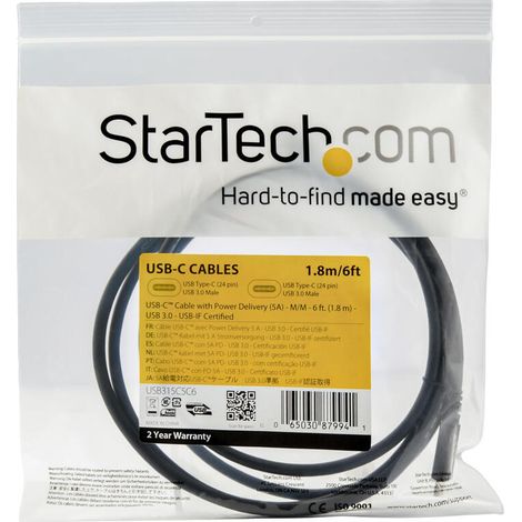 CABLE 1 8M USB-C PD 5A USB 3.0 (1/4)