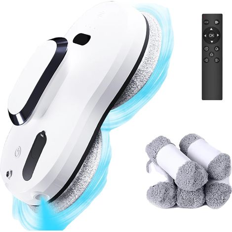 Robot limpiacristales, pulverización automática, mando a distancia, BLANCO (1/2)