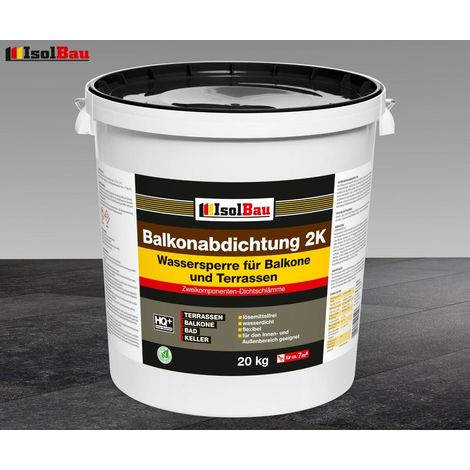 Isolbau Boues d'étanchéité pour balcons 2K imperméabilisant les terrasses 20kg sur polymère (1/3)