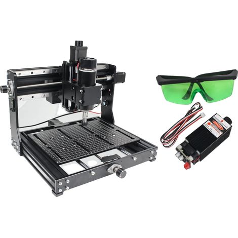 Fresadora CNC para madera, husillo de 500 W, sistema de control GRBL, láser ADD de 2,5 W (1/2)