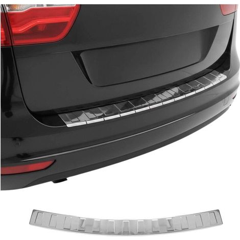 Protection Seuil Coffre Pare-Chocs Arrière Compatible avec VW Sharan II 2010-2021 Acier INOX Chromé (1/5)