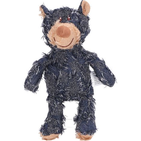 Chien compagnon brosse dents jouet ours en peluche bleu interactif résistant morsure parlant amusant (1/5)