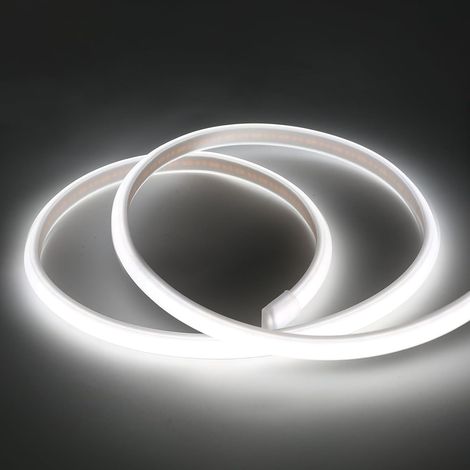 1 m wasserdichter COB-LED-Streifen – 320 LEDs/m, 10 W, Kaltweiß 6500 K, IP67, mit Schalter und Stecker – Superhell für Treppen, Schlafzimmer, Weihnachten (1/5)