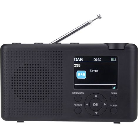 Reflexion TRA23DAB/GR Radio de table DAB+, DAB, FM DAB+, FM rechargeable anthracite, gris (1/5)