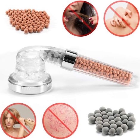 Soffione doccia, doccia con tubo flessibile da 2 m, soffione doccia ad alta pressione per bagno con sistema di filtraggio ionico (1/3)