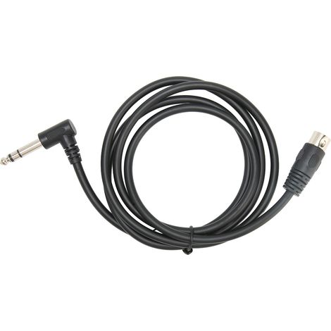 Câble MIDI 6.35mm Mâle à 5 Broches Din Mâle Angle Droit 1.5m pour Connexion Audio (1/5)