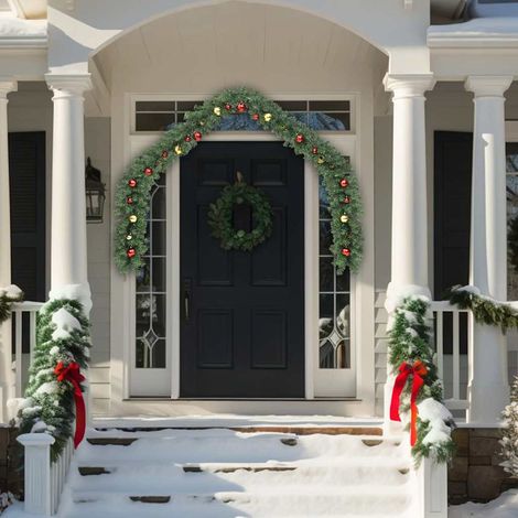 284305 vidaXL Christmas Garland Decorated with Baubles 5 m (1/5)