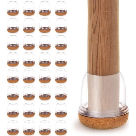 32 Stück 19–25 mm Stuhlbeinschoner mit Filz, Silikon Stuhl L (1/5)