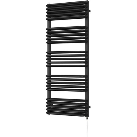 Crossmoor - Black Electric Towel Rail H1269mm x W500mm 900w Standard (1/2)