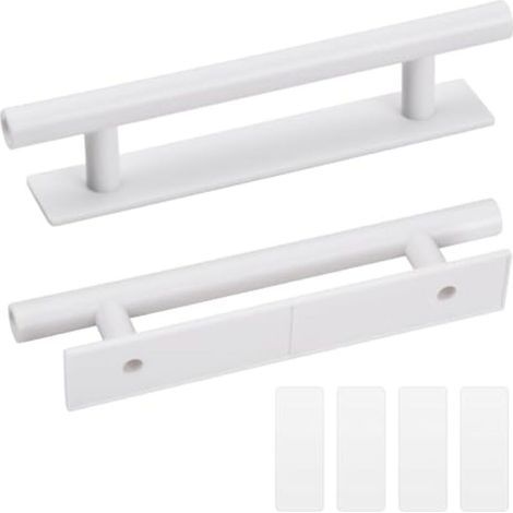 Lot de 2 Poignée de Meuble Autocollante, 150mm Poignées de Porte Coulissante Self-adhesive Furniture Handles pour Tiroir Meuble Cuisine Cuisine Home Decorating (1/4)
