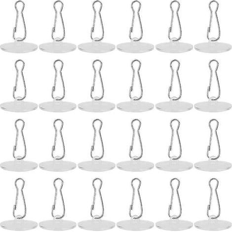 Set mit 30 selbstklebenden Deckenhaken zur Wanddekoration, kein Bohren erforderlich. – 3,00 x 3,00 x 0,40 cm – Transparent (1/3)