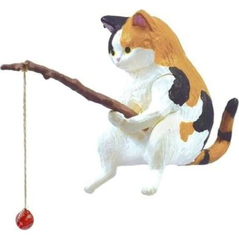 Ornements de poisson de chat de pêche,décoration d'aquarium,mini statue,accessoires précieux,fournitures d'esprit ères-style one