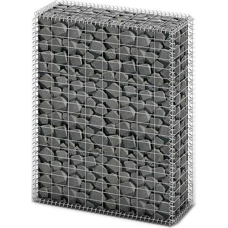 Panier de gabion avec couvercle Fil galvanisé 100 x 80 x 30 cm vidaXL (1/7)