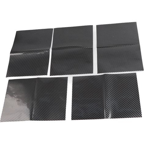 Lot de 5 films adhésifs imperméables style fibre de carbone pour voiture RC (carrosserie, capot moteur, télécommande).