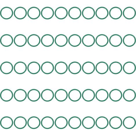 Joint Torique en Caoutchouc Fluoré 13x16x1.5mm(ID x OD x Largeur), 50PCS Joint d'Étanchéité Bocaux Remplacement pour Réparation Plomberie Valves Tuyaux Robinet Voiture Gaz, Vert (1/5)