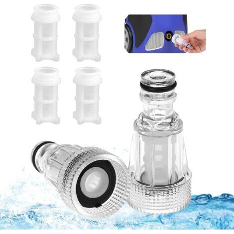 FENOPLASTICA2 Pièces Filtre Eau, 3/4 Plastique Transparent, Nettoyeur Haute Pression, Pompe Jardin, Caravane (1/5)