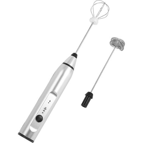 Rechargeable électrique lait frother avec 2 whisks manuel foam fabricant (1/5)