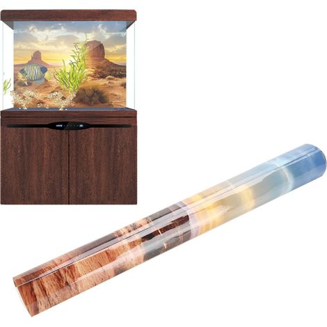 Décoration de Fond de Désert Jaune en PVC Épais pour Aquarium 122x61cm - AUTRES (1/5)