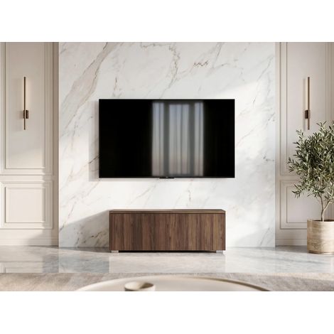 AX LIVING Barvo 100 TV Kommode Lowboard Dunkelbraun Nussbaum Warmia S