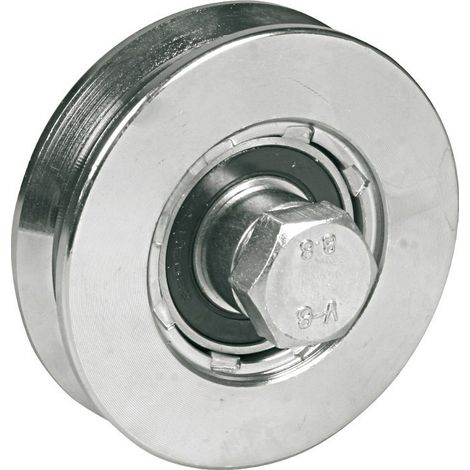 ROUE À GORGE EN V DIAMÈTRE 120X32MM VIS 14X70MM - AVL - 916120Y/2 (1/2)