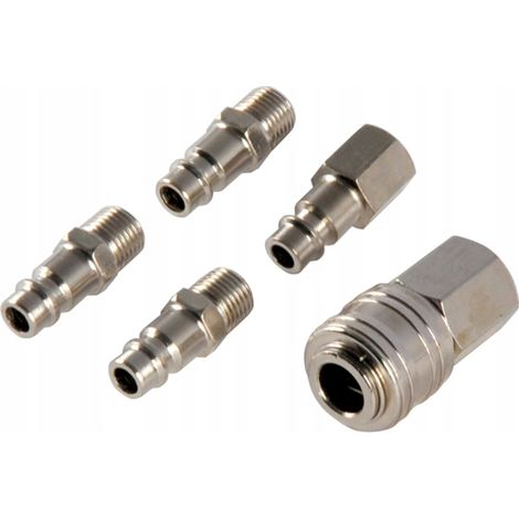 Set di 5 raccordi rapidi pneumatici GEKO, tipo 26 1/4" G01580