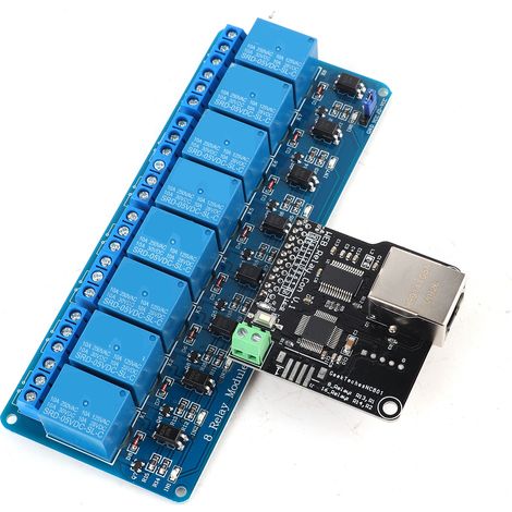 Module de commande Ethernet + relais 8 canaux (1/5)
