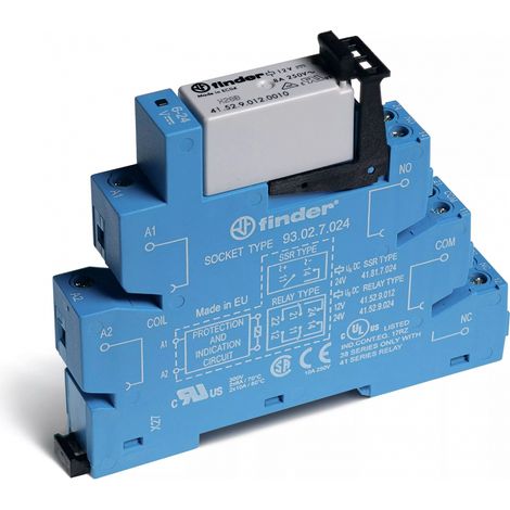 Interface modulaire à relais 1RT 16A 220 à 240V AC bornes à cage FINDER 380182300060