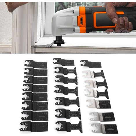 Lame de scie bimétallique multifonctionnelle de précision 22 pièces, lame oscillante, kit de coupe multi-bois, outils pour panneaux de particules, lame de scie circulaire (1/5)