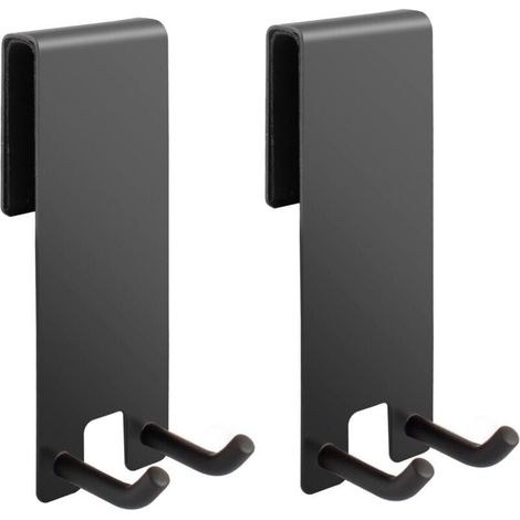 Set of 2 towel holders without drilling, shower towel hooks, stainless steel shower hooks for glass thickness 6-10 mm (1/4)
