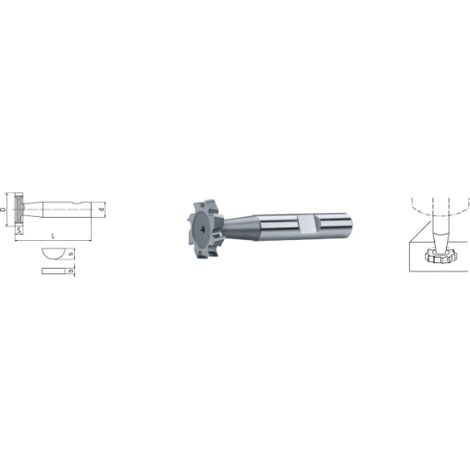 Fresa a scanalatura Co5-HSS DIN 850