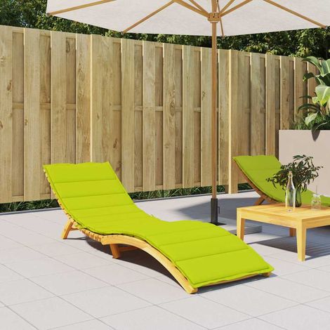 vidaXL Cuscino per Lettino Verde Intenso 200x60x3 cm in Tessuto