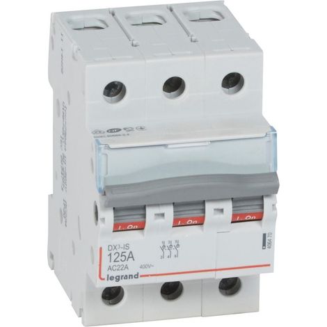 Interruptor seccionador DX³-IS 3P 400 V 125 A 3 módulos. LEGRAND 406470